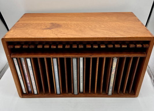 Vintage Kalmar Teak 20-Slot CD Holder – Mid-Century Modern Storage & Display Piece✨